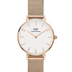 NWT Daniel Wellington Rose Gold Classic Petite Mesh Strap Watch, 28mm